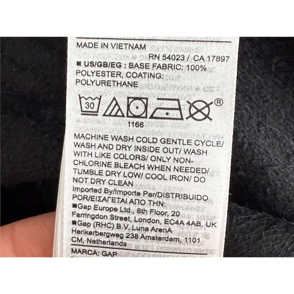 GAP HIGH RISE VEGAN FAUX LEATHER STRAIGHT LEG PANTS BLACK SIZE 6 NWT - Picture 7 of 12